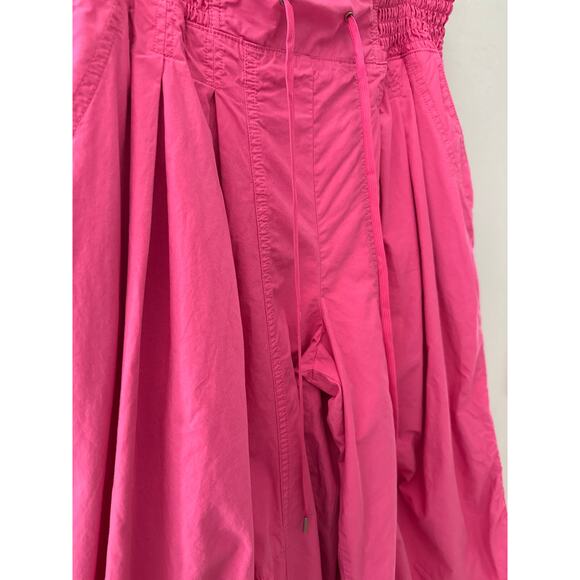 Anthropologie Ruched Poplin Parachute Pants Pink Size Large - Picture 12 of 12